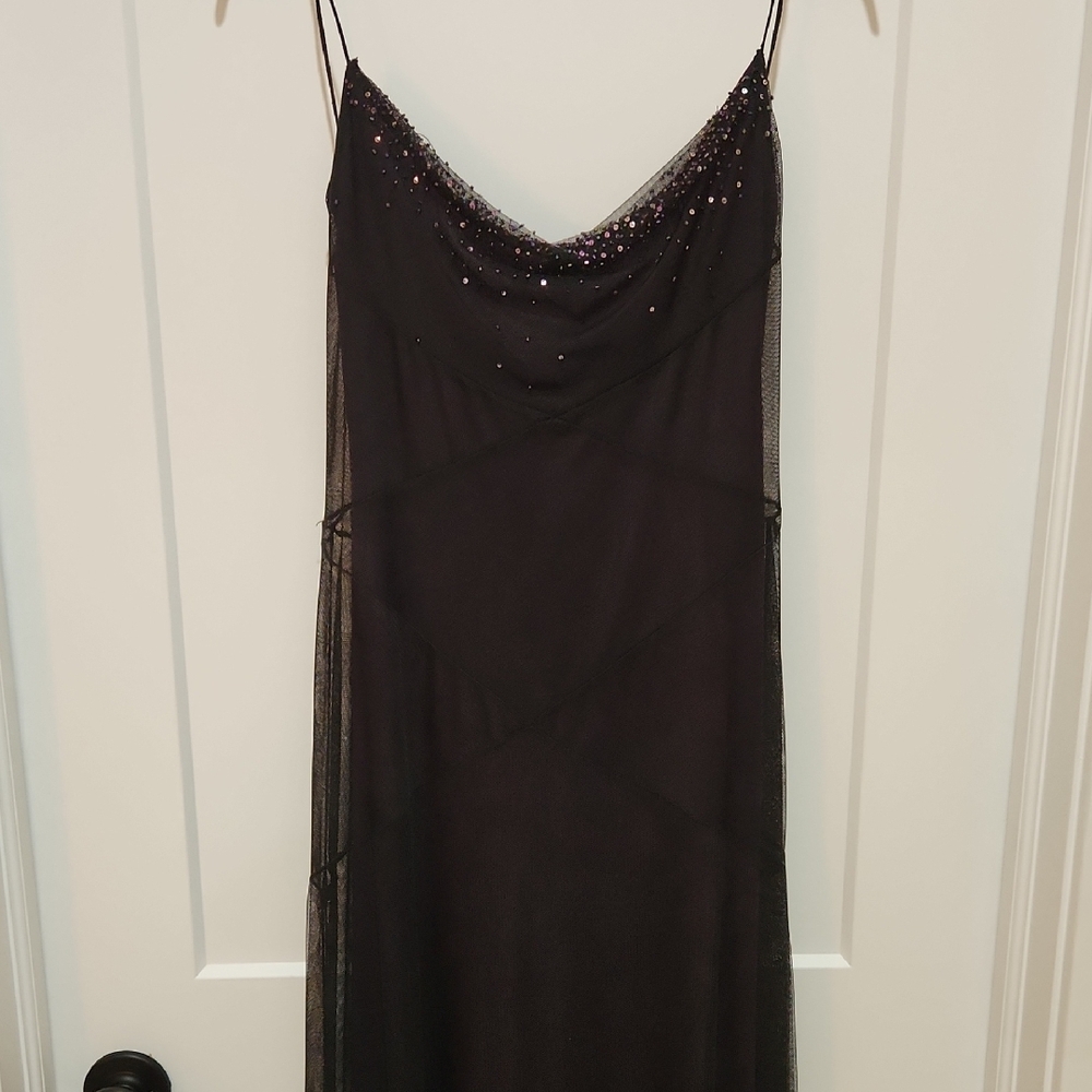 Laundry by Shelli Segal Black/purple evening dress